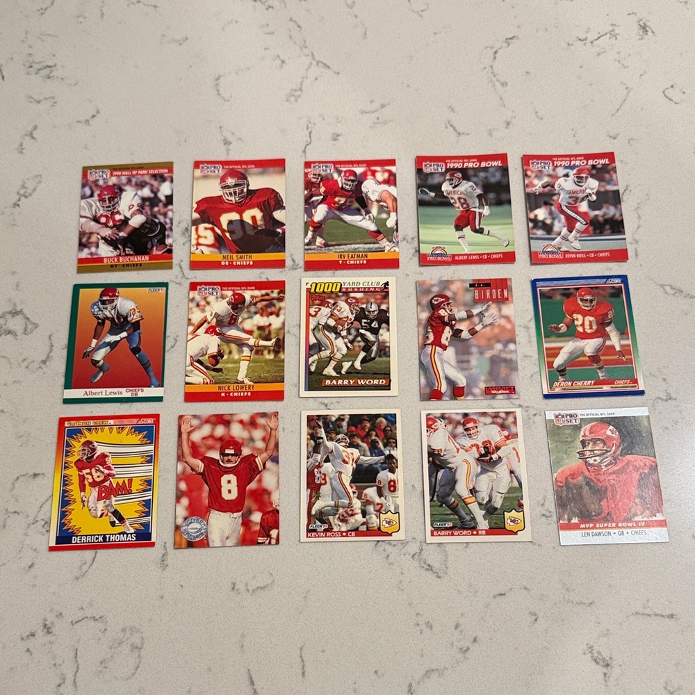 Kansas City Chiefs NFL Football Card Bundle